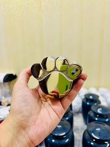 Ficha en forma de pata clásica de latón de estilo americano, urna pequeña para mascotas, acabado en níquel con soporte para entierro y cremación de mascotas - Product Image 2