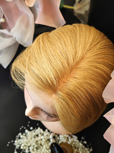 2025 Meilleure qualité 100% base de soie brute pleine cuticule frontale perruque meilleure vente 13x4 \ "prix de gros HD dentelle 100% cheveux humains bruts - Product Image 2