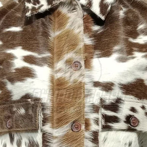 Veste en cuir de vachette pour homme, hiver, logo sur le devant, écologique, respirante, coupe confortable pour les tenues décontractées et les voyages - Product Image 6