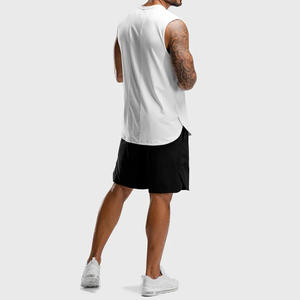 เสื้อกล้ามออกกำลังกายสีขาวสำหรับผู้ชายเสื้อออกกำลังกาย - Product Image 6