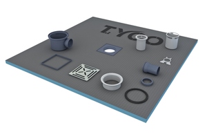 Bac à <span class=keywords><strong>douche</strong></span> carré pour salle <span class=keywords><strong>de</strong></span> bain 90X90 cm prêt à <span class=keywords><strong>carreler</strong></span> avec bouchons <span class=keywords><strong>de</strong></span> sortie horizontaux - Product Image 2