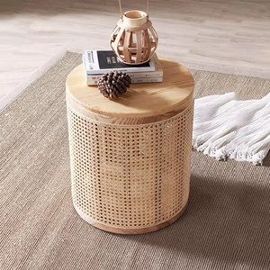 Meilleur prix Table d'appoint ronde rangement meubles en rotin tendance décoration de la maison pour chambre et salon directement du Vietnam - Product Image 3