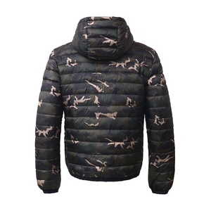 Long Sleeve Hooded Canvas Puffer <b>Jacket</b> Men's Custom Logo Printed Waterproof Winter Outdoor Casual Streetwear OEM - Product Image 3