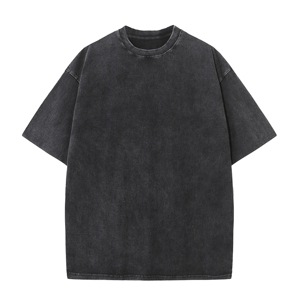 100% Cotton Men's Vintage Acid Washed T-<b>Shirt</b> 230g Heavyweight Breathable Oversized Short Sleeve Customizable Blank Design - Product Image 1