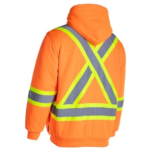 Sweat à capuche de sécurité réfléchissant haute visibilité avec design respirant en tissu durable pour les vêtements de travail et la sécurité - Product Image 2