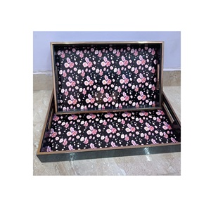 ถาดเสิร์ฟกาแฟดีไซน์ทันสมัยพร้อมลายพิมพ์สำหรับเครื่องครัวไม้ MDF ถาดเสิร์ฟอาหารสำหรับบ้านและร้านอาหาร - Product Image 3