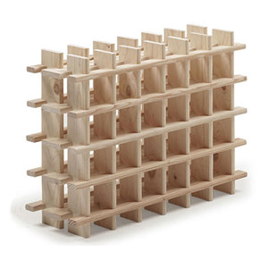 Portabottiglie Modulare in Legno per 24 Bottiglie Well Home 75.9x22x54.5cm - Product Image 4