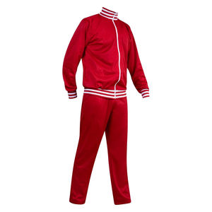 Nouvel Arrivage Hiver Ensemble Survêtement Décontracté Homme Football Fermeture Éclair Manches Longues Rouge Respirant Design 2-en-1 Léger Coton Polaire - Product Image 4
