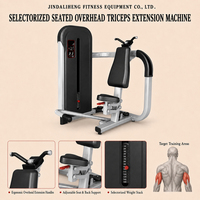 Machine d'extension des triceps assise avec résistance sélectionnable pour l'entraînement de force des triceps à la tête longue