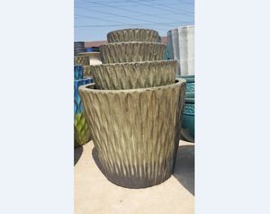 [Leo Nguyen Le] - Vente en gros de pots de jardin en céramique émaillée ronds et hauts, pots à fleurs et jardinières en céramique bon marché pour l'extérieur - Product Image 6