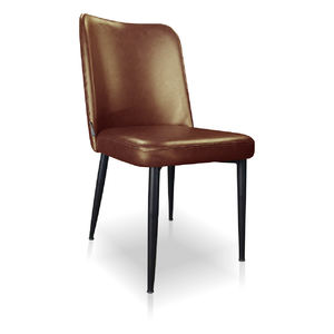 Silla de comedor ergonómica moderna Swensea, patas de metal de alta calidad, tela de cuero, muebles para el hogar para oficina o apartamento - Product Image 6