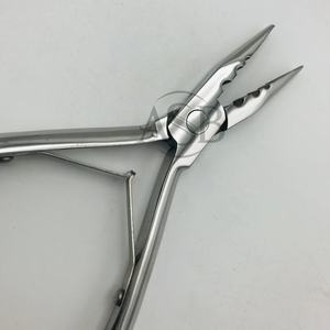 Meilleure vente Logo personnalisé en acier inoxydable trois trous pince réutilisable aiguille nez outils d'extension de cheveux en vrac - Product Image 3