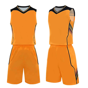 Vêtements de basket-ball Orange pour hommes Vêtements de sport en polyester de haute qualité Respirant New BSCI Outerwear Good Selling Sublimation Printed - Product Image 3