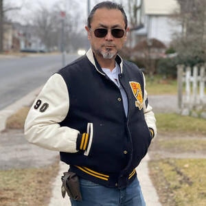 Chaqueta universitaria de lona de calidad superior para hombre, abrigo de invierno de cuero de lana transpirable, Letterman Vintage de gran tamaño - Product Image 3