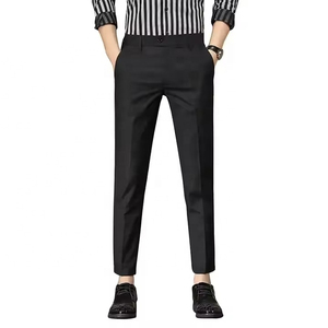 Pantalones de Vestir Casuales de Algodón para Hombre con Logotipo Personalizado, Corte Recto, Transpirables, Color Liso, Estilo Canvas, Cierre de Botones - Product Image 6