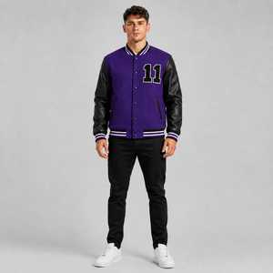 Chaqueta Varsity Personalizada al por Mayor, Fabricante de Chaquetas Letterman, Chaqueta Bomber con Bordado y Parches, Estilo Béisbol, Chaqueta Urbana Personalizada - Product Image 1