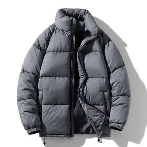 Dernière veste matelassée légère et personnalisée pour hommes, capuche surdimensionnée, col montant, vêtements d'hiver chauffants, prix de gros - Product Image 3
