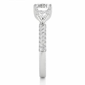 Round And 4 Prong Set Three Stone Diamond Engagement Ring - Product Image 6