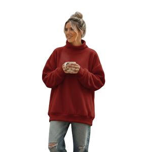 Sudaderas Extra Grandes de Punto de Poliéster/Algodón de Alta Calidad para Mujer, Cuello Redondo, Diseño Personalizado, Manga Larga, Otoño Invierno - Product Image 1