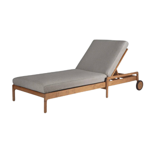 Chaise longue pliante de jardin en teck de qualité supérieure, pour le bord de la piscine, la maison, le patio extérieur, meubles avec accoudoirs, fabrication en Indonésie - Product Image 1