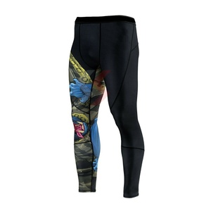 Hot Sale Spats <b>Leggings</b> for Men's <b>Polyester</b> Spandex MMA Workout Sublimated Running Tights MMA Spats <b>Leggings</b> Cheap Price - Product Image 3