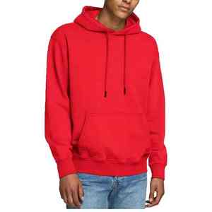 Sweat à capuche pour homme en coton mélangé, sweat à capuche uni avec cordon de serrage pour homme - Product Image 5
