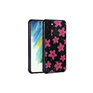 Coque en silicone à motif floral scintillant pour Samsung Galaxy S21 FE, en TPU souple, protection de l'appareil photo, styles tendance - Product Image 1