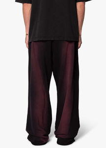 Vente chaude, pantalon de survêtement pour homme de haute qualité, personnalisé, mi-lourd, ample, délavé au soleil, lavage moyen, jambe large, surdimensionné, streetwear décontracté, toile - Product Image 4