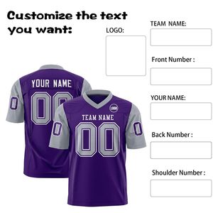 Camiseta de fútbol de alta calidad con bordado personalizado al por mayor, camiseta de fútbol americano para equipos juveniles - Product Image 4