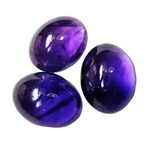 Venta al por mayor de amatista púrpura de calidad superior, corte de cabujón de forma ovalada, fabricación de joyas naturales, lote de piedras preciosas sueltas a bajo precio - Product Image 1