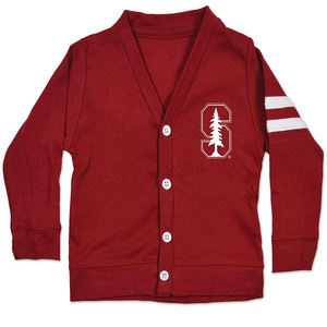 เสื้อสเวตเตอร์ถักแบบสบายๆ ลายเรียบ คอประดับมุก ปักลายเชนิลล์แบบกรีก  คาร์ดิแกนฤดูหนาว  สำหรับมหาวิทยาลัย - Product Image 1