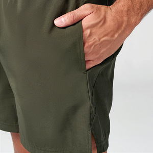 Lightweight Moisture Wicking Fabric Khaki Essential 5 Inch Shorts with Contour Side Panels and Inner <b>Mesh</b> <b>Pants</b> - Product Image 5