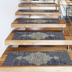 <b>Navy</b> <b>Blue</b> <b>Rug</b>, Printed <b>Rug</b>, Trendy, Personalized Gift, Modern Design,Goblen - Product Image 2