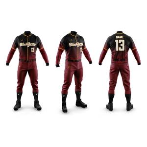 Uniforme de baseball sur mesure de dernière génération pour les clubs, meilleur prix de gros, uniforme de softball unisexe de couleur unie imprimé - Product Image 1