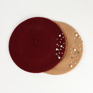 Vente en gros de béret en cachemire avec motif brodé avec logo personnalisé Bérets Boina champignon personnalisé hiver adulte usage quotidien extérieur - Product Image 6