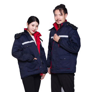 LOGO personnalisé, hiver, résistant au froid, polyester chaud, ignifuge, haute visibilité, protection unisexe, mi-longueur, haute visibilité, réfléchissant - Product Image 4