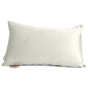 Fluffery Silver Faux Leather <b>Throw</b> <b>Pillow</b> 12 X 20 Cm Rectangle Washable Removable With Zipper Cover And Insert - Product Image 5