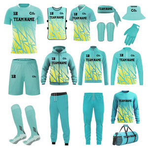 Ensemble d'uniformes de football personnalisés pour adultes, kit d'entraînement, tissu intelligent polyester/coton, séchage rapide, été. - Product Image 2
