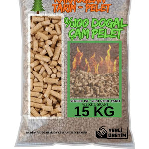 Pellets de Madera de Pino Premium de 6 mm - Bolsa de 15 kg Combustible de Calefacción Ecológico de Alto Contenido Calórico - Pellets de Pino 100% Naturales para Estufas a Granel - Product Image 1