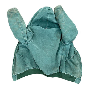 Vente en gros logo personnalisé 100% coton unisexe surdimensionné vintage lavage à l'acide boxe recadrée pull à capuche veste pour hommes rue principale - Product Image 3