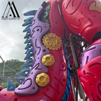 Festival extérieur Flotteur Affichage Événement Photo Prop Défilé Personnalisé Fibre De Verre Dragon Sculpture Coloré Anime Installation Mécanique