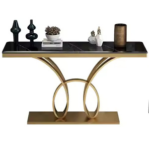 Modern <b>Marble</b> Top <b>Console</b> <b>Table</b> for Home Living Room Dining Hotel School Workshop Hospital Apartment Versatile Furniture Design - Product Image 5