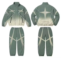 Ensemble de survêtement léger coupe-vent pour homme, veste de course vintage en polyester respirant grande taille pour l'été