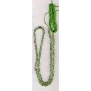 Peridoto Natural Facetado en Forma de Rondelle, Cuentas de Cristal Verde, Gemas con Certificación GIA, Mineral con Tratamiento de Tallado - Product Image 1