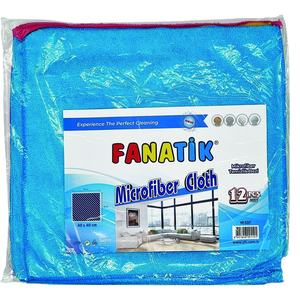 Lot de 4 chiffons de nettoyage en microfibre 30x40cm, style uni, multi-usages pour sols, voitures, surfaces de cuisine - Product Image 5