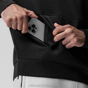 OEM Heavyweight French Terry Cotton Crew Neck Pullover for Men Custom Logo Embroidery Printed <b>Oversized</b> Boxy Fit Sweatshirt - Product Image 6