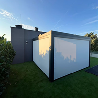 Pergola bioclimatique extérieure en aluminium avec lames orientables, taille OEM, imperméable, pour jardin