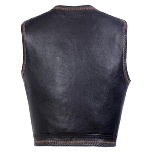 Gilet en cuir de vachette pour homme, grande taille, tendance, respirant, imperméable, coupe-vent, anti-UV, personnalisable OEM, manches longues - Product Image 3