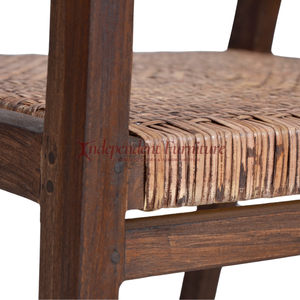 Minimalist Modern Teak Wood <b>Dining</b> <b>Chair</b> with Rattan Wicker General Use Home Furniture Home Office Hotel Villa Apartment Kitchen - Product Image 6