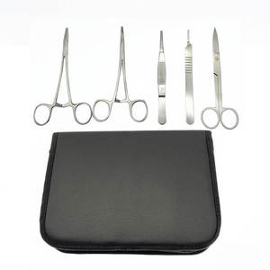 Kits de dissection outils chirurgicaux 5 pc ensemble pince à épiler ciseaux de fonctionnement pince scalpel trousse à outils - Product Image 1